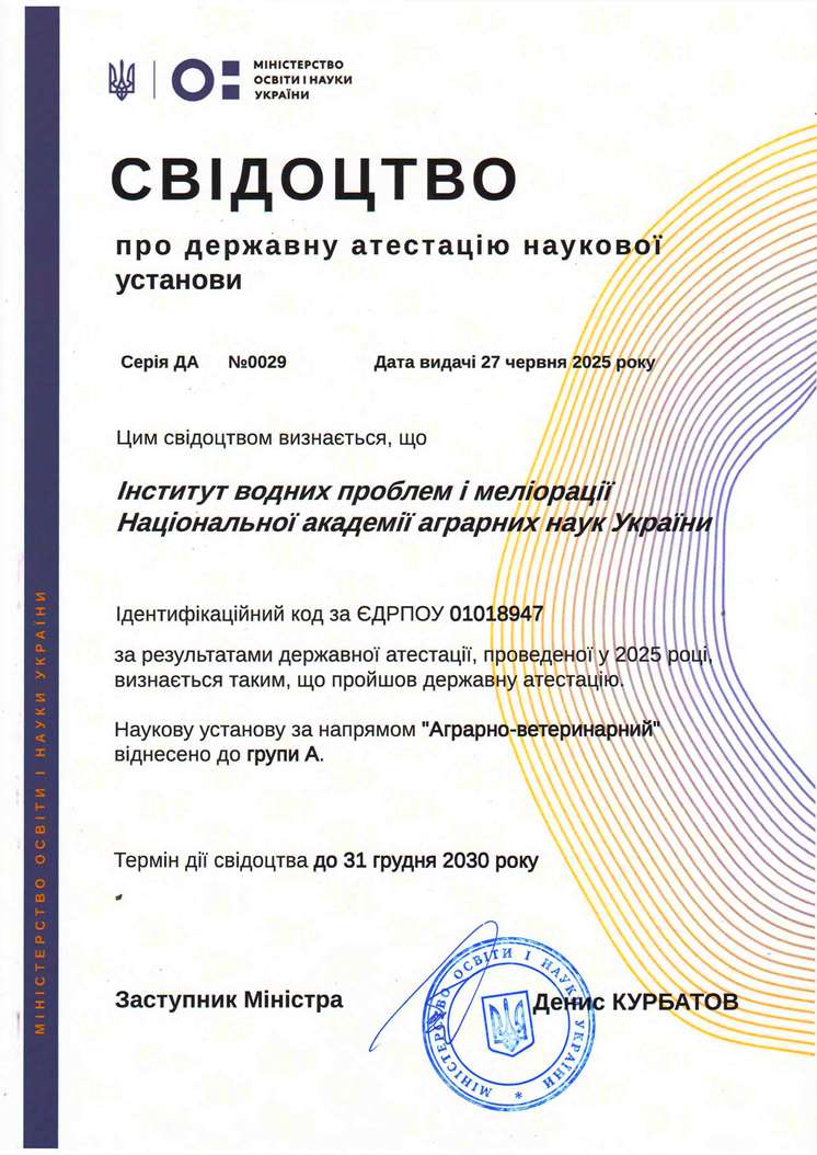 Свідоцтво про державну атестацію наукової установи